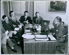 1949 Mutual Benefit Health Pres V.J. Skutt To Award Plaques Business 8X10 Photo