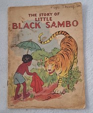 The Story Of Little Black Sambo 1937 Bannerman. Whitman Cloth Linen Book 1075