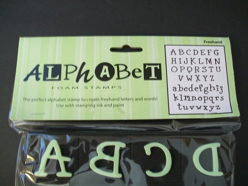 Estampillas de espuma alfabeto estilo a mano alzada 4 Kids Co. arte para hacer tarjetas medios mixtos nuevas Foto 2 de 4