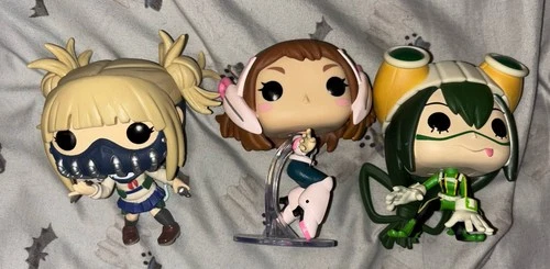 My Hero Academia Funk Pop Lot of 3 Loose (Uravity, Froppy and Himiko)