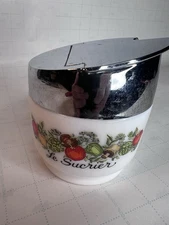 Gemco Corningware Vntg 70’s Spice Of Life “Le Sucrier” Sugar Holder, Glass, USA