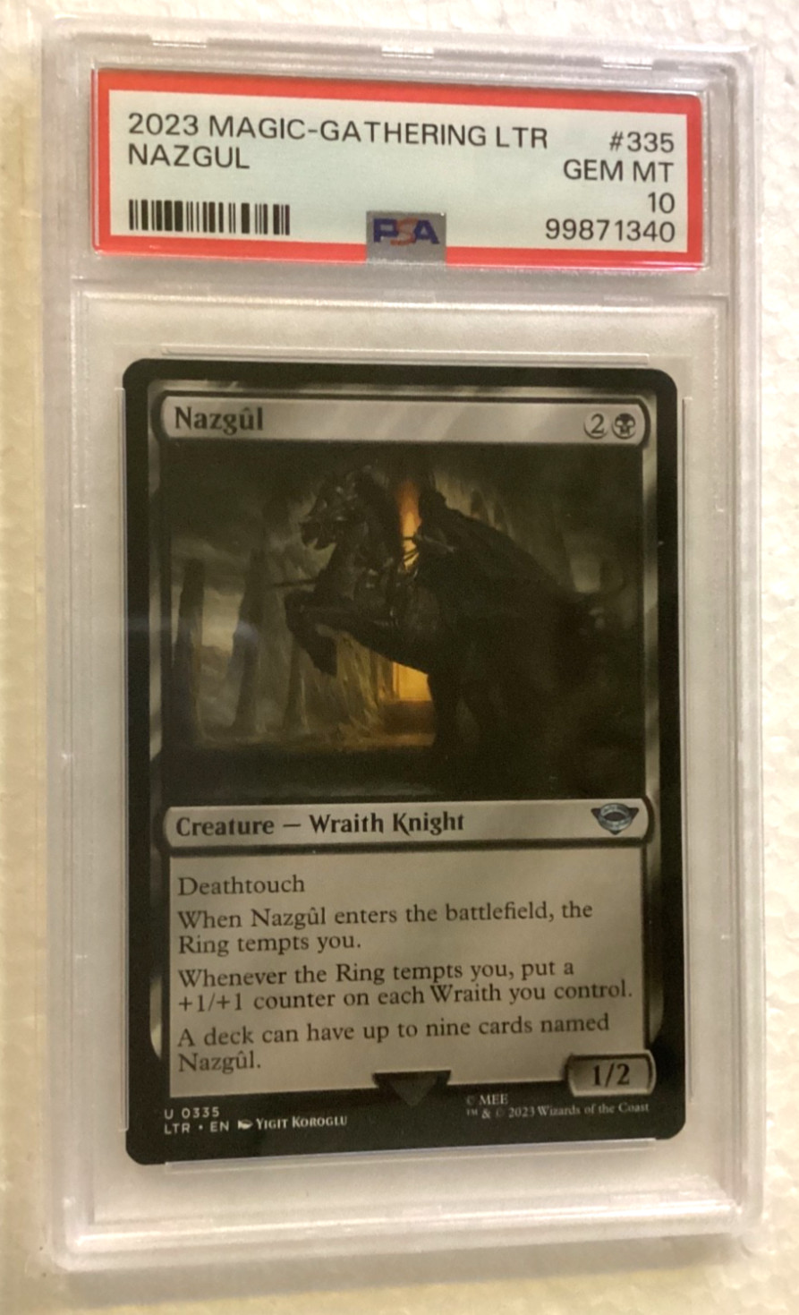 PSA 10 - Nazgul - LOTR Lord of the Rings - Tales From Middle Earth - MTG #335