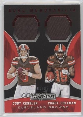2016 Panini Rookies & Stars Dual Jerseys 39/99 Cody Kessler Corey Coleman RC 0r4