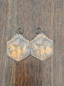 2 1937 AAU Missouri Valley Association Medal Amateur Athletic Union Nike Girls