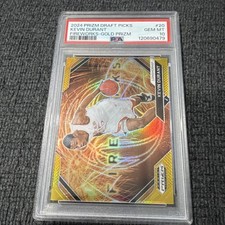 Panini Prizm Draft Picks Fireworks Kevin Durant Gold Prizm #20 /10 PSA 10 Texas