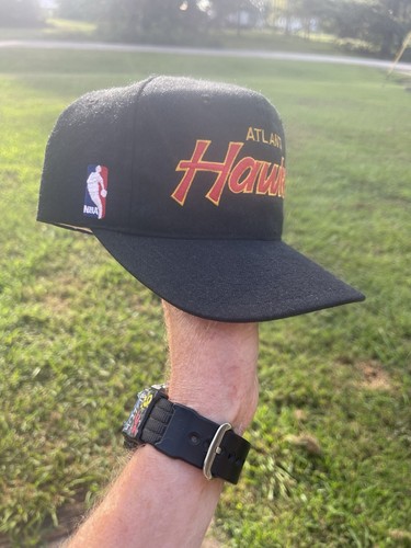 Atlanta Hawks Sports Specialties Script Vintage SnapBack Hat Wool 90s - Picture 4 of 6