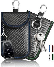 Faraday Pouch, Anti-Theft RFID Signal Blocking Bag Key Fob Protector Blue green