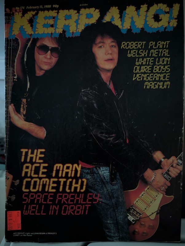 KISS Magazine Kerrang #174 Feb 13 1988 Ace Frehley Frehley's Comet Vintage Kiss
