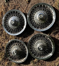 1970s Chevy Hubcaps Wire 14 Inch 1970s Chevy Hubcaps Wire 14 Inch
