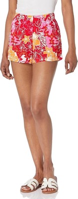 Roxy Damen Easy Does It Short Gr. XL rosa rot geblümt - nagelneu