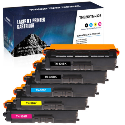 5x TONER Compatible with BROTHER TN-326 DCP-L8400CDN DCP-L8450 CDW HL-L8350CDW