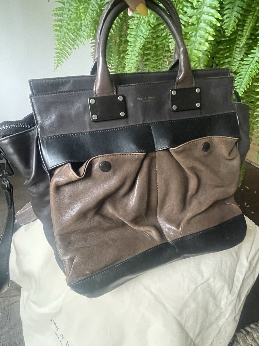 Rag And Bone Pilot Bag Small Mocha Business/work Rag Bone Mocha Leather  Large Pilot Bag Very Rare