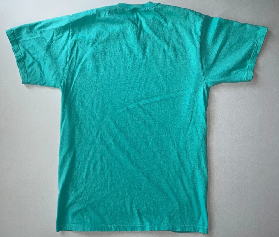 Vintage Russell Athletic Womens Sz M Blank Blue Shirt Made in USA Retro - Image 3 of 4