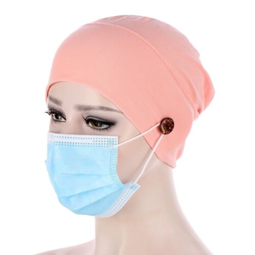 Frauen Chemo Cap Muslim Turban Hut Hijab Hut Knopf Kopfbedeckung Haarausfall C8 - Bild 41 von 44