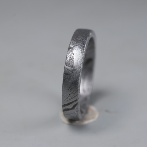 (US SIZE:7.5) Unique Muonionalusta meteorite ring Meteor Wedding Ring C8122 - Picture 2 of 8