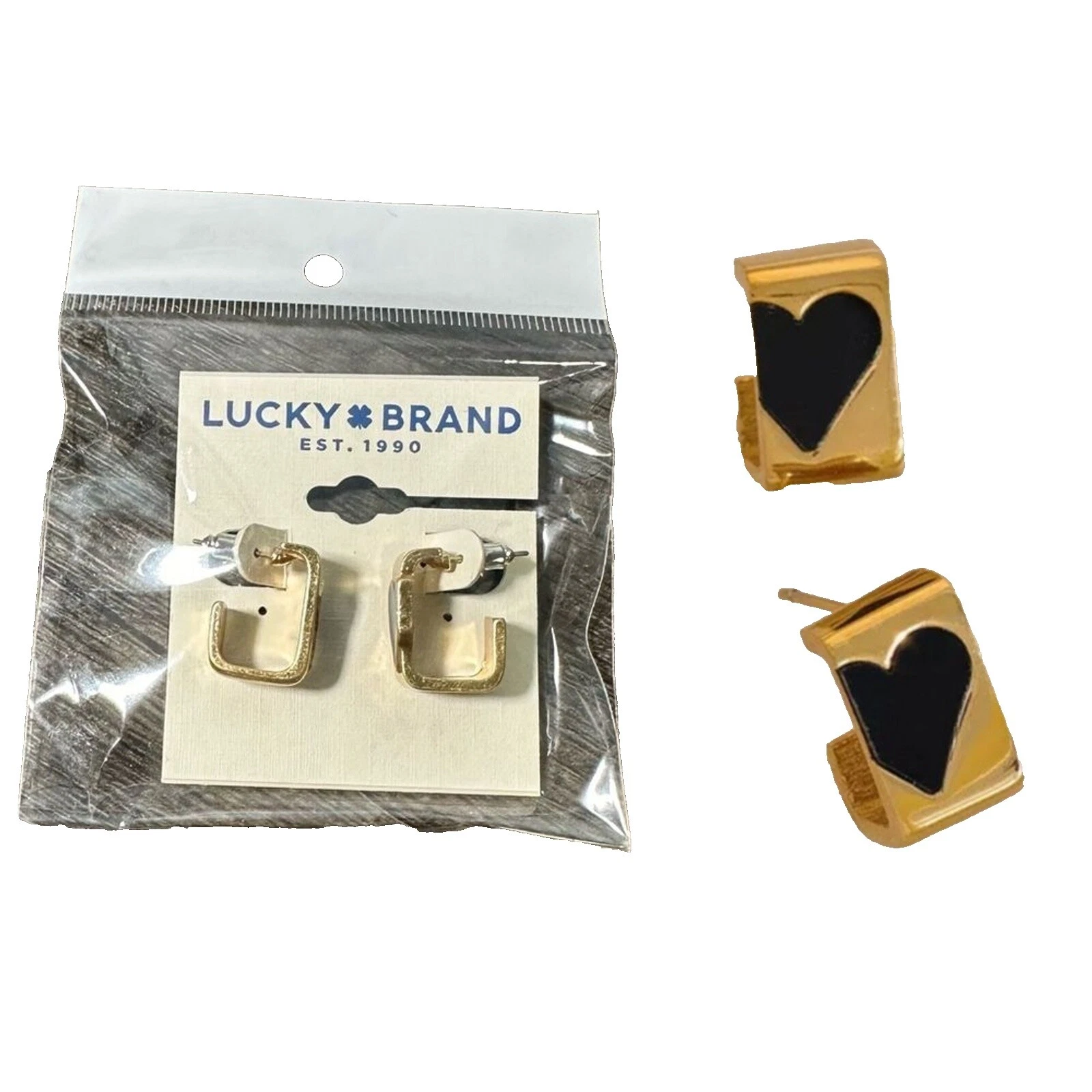 Модные серьги-кольца с пером Lucky Brand