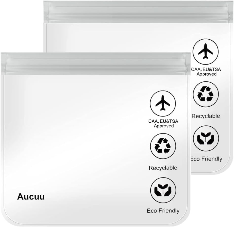 1L Flugzeug Beutel Flüssigkeiten,20X20Cm Kulturbeutel Transparen Reise  Kosmetikt