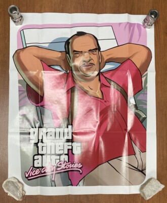 Grand Theft Auto Vice City Stories GTA Rare Map / Poster