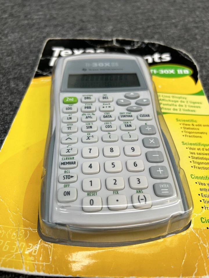 Texas Instruments Scientific Calculator TI-30X IIB with Cover Sleeve - New Seal - Image 3 of 4