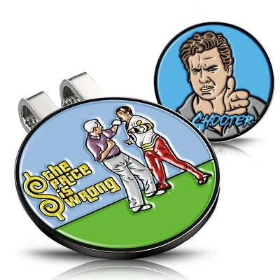 Happy Gilmore Golf Ball Marker with BONUS Shooter and Magnetic Hat Clip