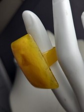 Size 5 Egg Yolk Amber Coctail Ring
