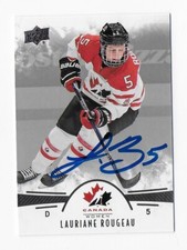 2016 UPPER DECK CANADA #10 LAURIANE ROUGEAU AUTOGRAPHED SIGNED WOMEN HOCKEY CARD