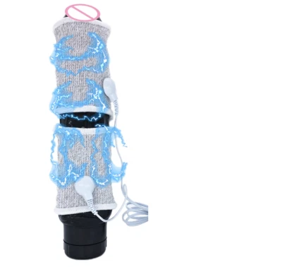 ELECTRO E-STIM TENS EMS 2 CONDUCTIVE SOFT MASSAGE SLEEVES AND LEADS ! UK SELLER