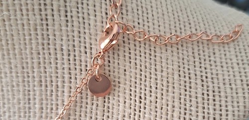 Melinda Maria Rosegold Pyramid/Spike Necklace 18" With 2" Extension - Picture 4 of 6