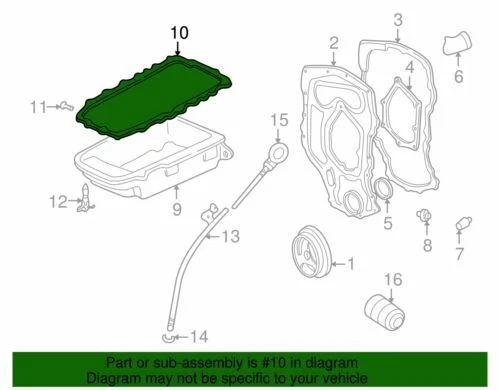 Junta de panela de óleo genuína GM 1995-2002 Chevrolet Pontiac Oldsmobile Buick 24574406 - Imagem 2 de 2