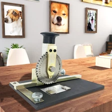 Manual Deboss Metal Embosser Dog Tag Chrome Stainless Steel Embossing Machine