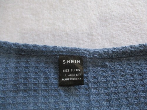 Shein blue blouse top sz 8/10 - Picture 2 of 6