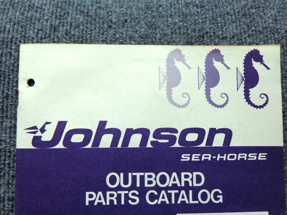 Johnson Sea Horse 25 HP Outboard Motor Parts Catalog 1971 Model