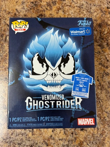 Camisetas Marvel Funko Pop Venomized Ghost Rider Pop + Camiseta 2XL NUEVAS Exclusivas de Walmart