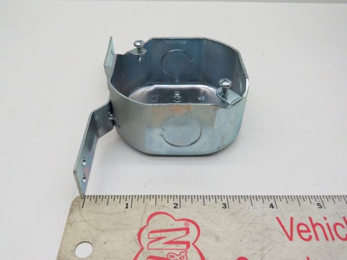 Orbit 3RB-50-FB Octagonal Octagon Box with FB Bracket Drawn 3" Dia, 1-1/2" Deep - Picture 7 of 10