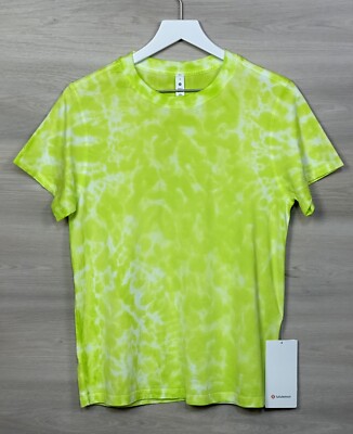 Lululemon All Yours Tee Size 2 Marmoleado Tie Dye Eccentric Lime