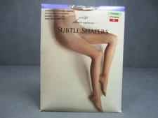 JC Penny Subtle Shapers Sheer Caress Pantyhose Size Average Little Beige