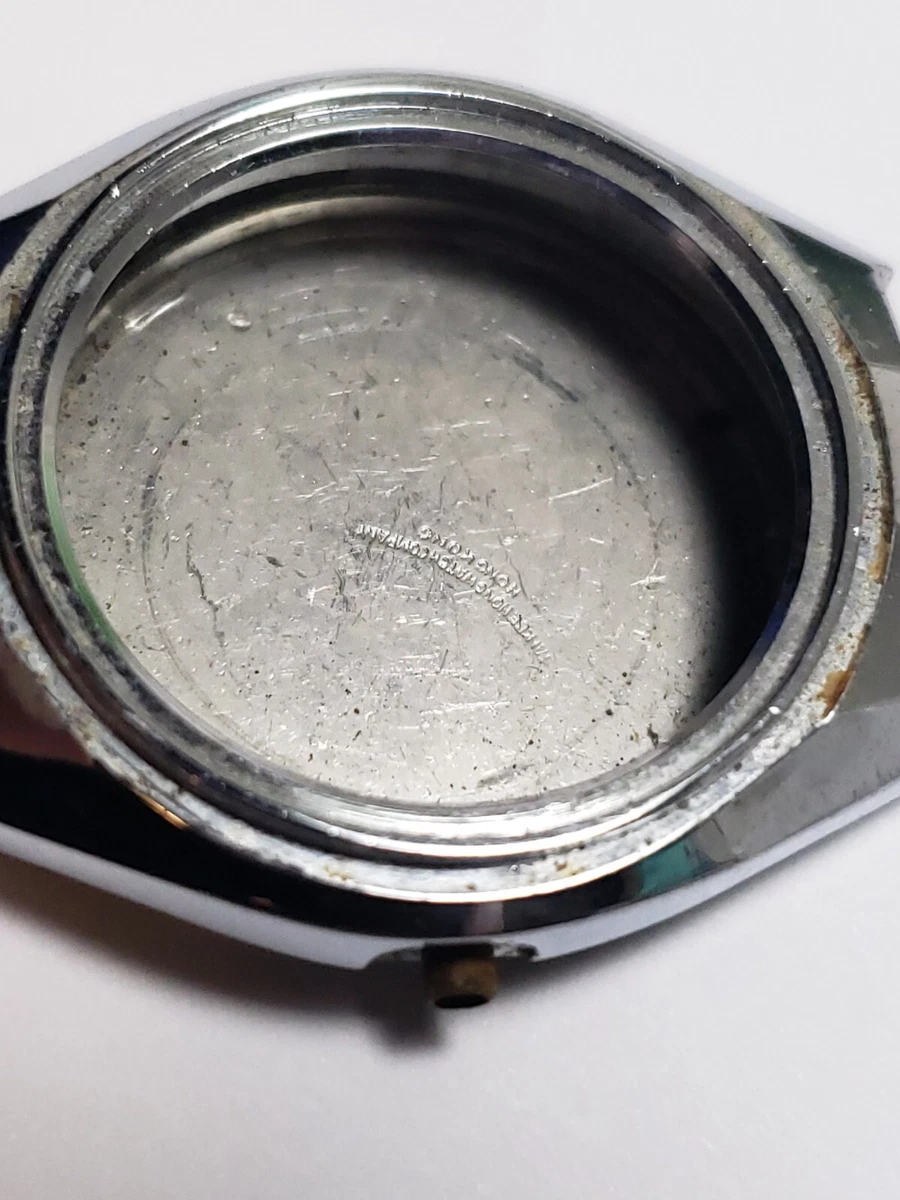 Vintage mens empty Watch case Sold for parts or repair 9U