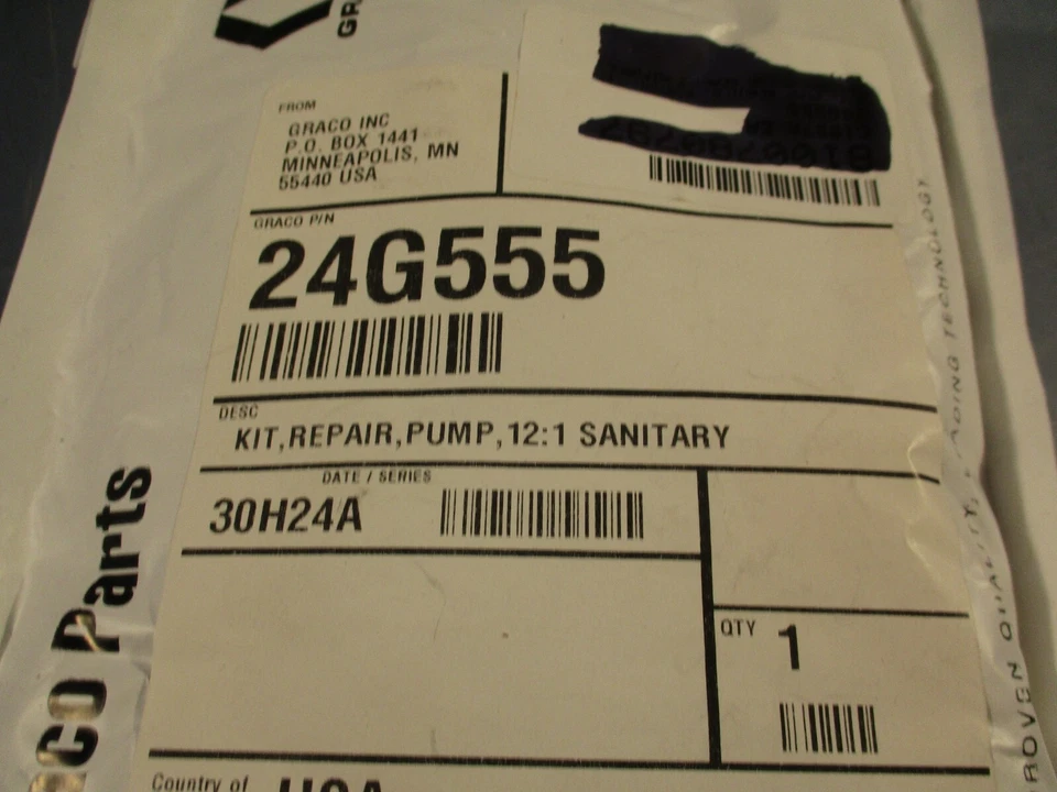 KIT REPARACIÓN GRACO, BOMBA, SELLO U COPA, SANITARIO 12:1 - 24G555 Foto 2 de 3