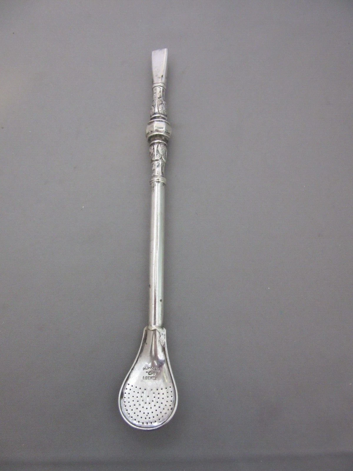 Tea Infuser Stray Stirrer Marked Alpacca Eberle - 9" Long Beautiful Detail!
Opens in a new window or