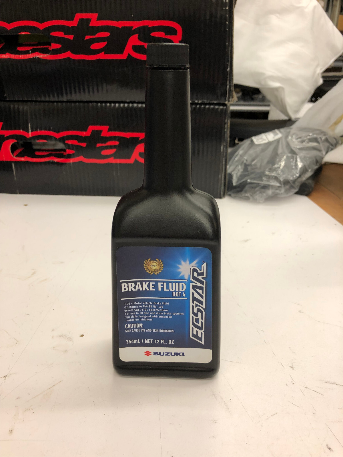 Genuine Suzuki Ecstar Brake Fluid DOT 4 12oz (354mL) P/N 990A001E90