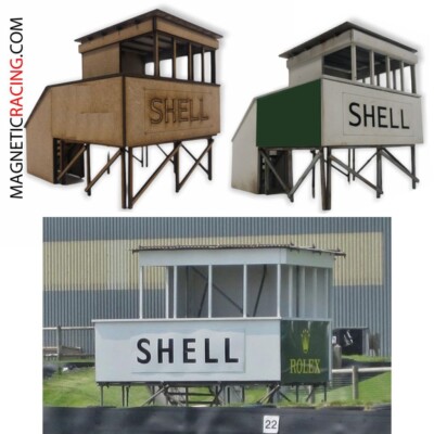 Scalextric Slotcar Gebäude - Goodwood Marshal Post, Magnetic Racing 1:32