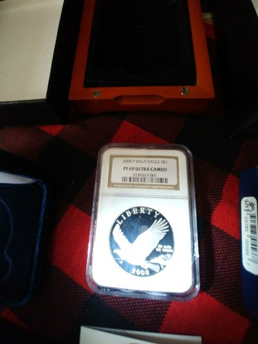 2008 P BALD EAGLE PF69 ULTRA CAMEO NGC GR. COIN GIFT BOX AND ORIGINAL MINT PACK - Picture 2 of 6