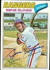 Gene Clines autographed Baseball Card (Texas Rangers) 1977 Topps #237