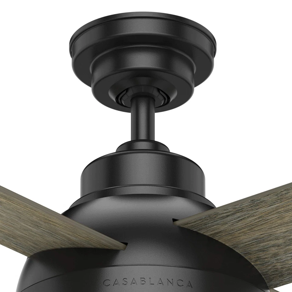 Casablanca Fan 54 inch Casual Matte Black Ceiling Fan with Light Kit and Remote - Image 2 of 4