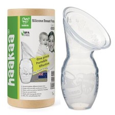 Haakaa Original Silicone Breastfeeding Manual Breast Milk Pump, 4oz