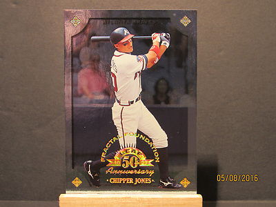 FRUITS　1998 1998 Leaf Fractal Foundations #130 Chipper Jones SN 2558/3999 | eBay