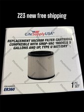Wet/Dry Vacuum Replacement Cartridge Filter for ShopVac Models 5 Gallon Type U