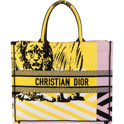 Christian Dior Embroidered Canvas D-Jungle Pop Book Tote Handbag Tasche