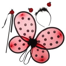 Ladybug Wings Costume Kids Fairy Halloween for Girls Accessories