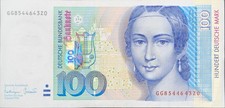 Deutschland Banknote 100 Mark P46r 1996 zirkuliert - sehr gut erhalten